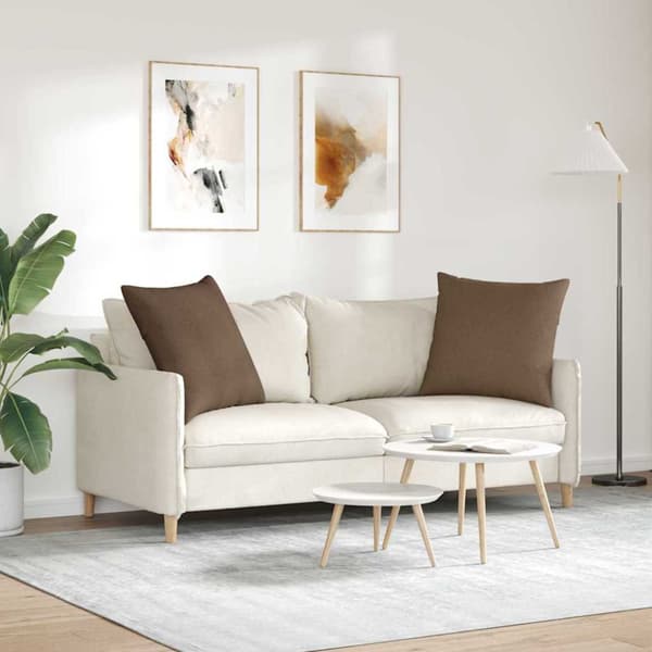 Sofakuddar 2 pcs Brun 80 x 80 cm tyg