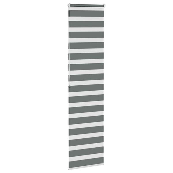 Rullgardin zebra mörkgrå 65x200 cm tyg bredd 60,9 cm polyester
