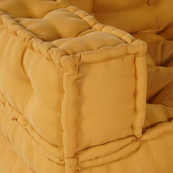 Modulär soffa gul 70x70x54 tyg