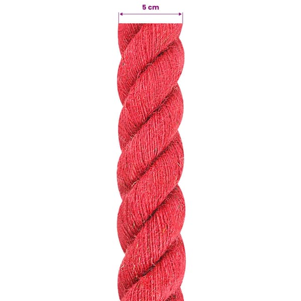 Juterep Röd 100% Tossa jute