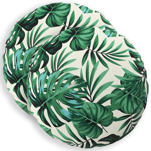 Kuddöverdrag 2 st HEERLEN Bladmönster Ø 40 cm Polyester