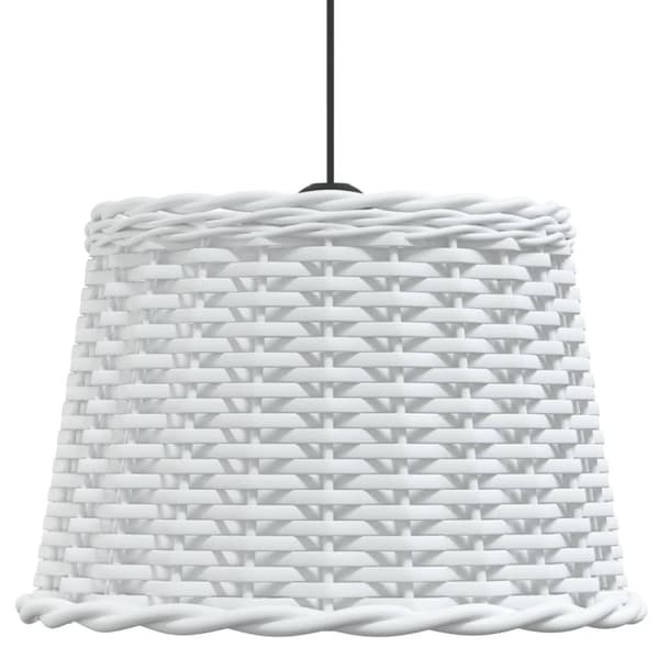 Taklampskärm vit Ø40x26 cm korgmaterial