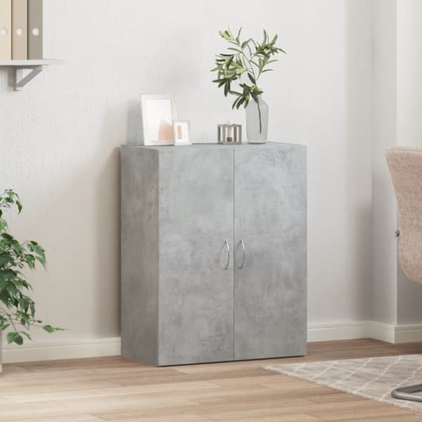 Dokumentskåp betonggrå 60x32x77,5 cm konstruerat trä