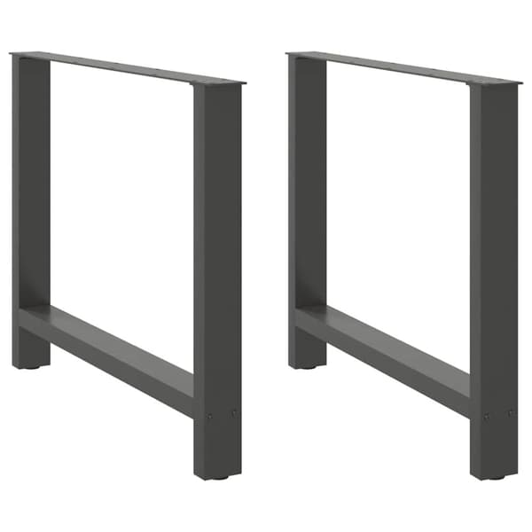 Matbordsben antracit 2 st 100x(72-73) cm stål