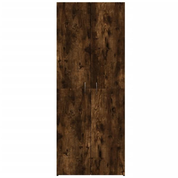 Dokumentskåp rökfärgad ek 60x32x153 cm konstruerat trä