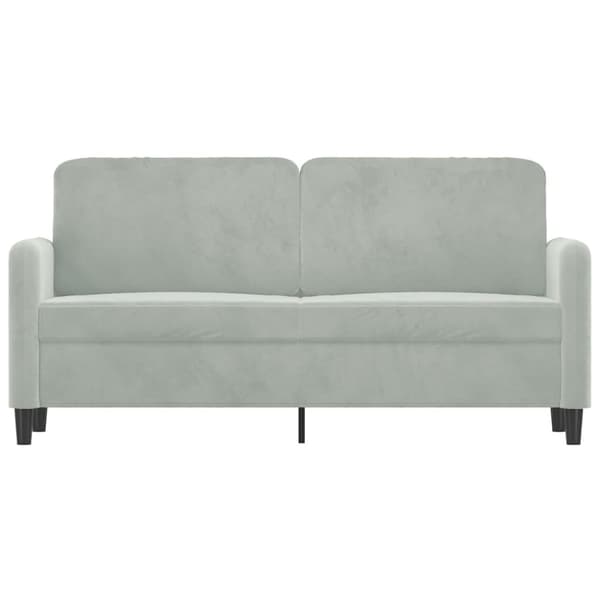 2-sitssoffa ljusgrå 140 cm sammet
