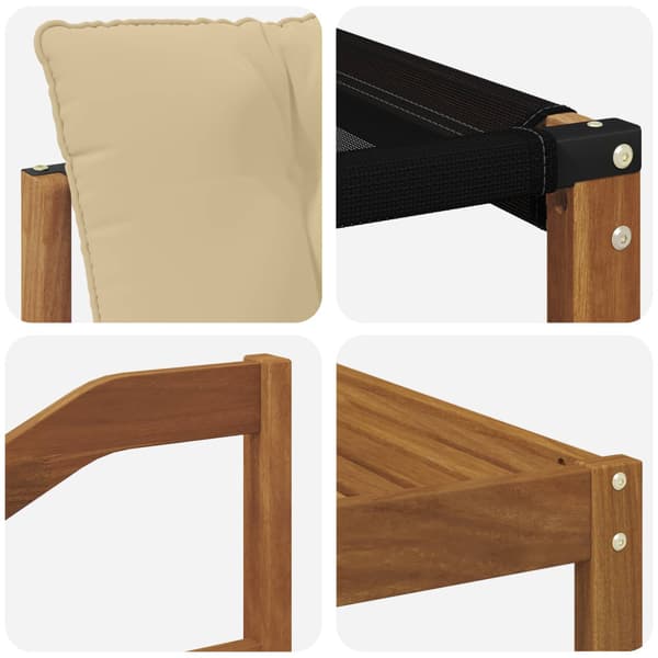 Utomhussoffset med kudde 5 pcs Naturlig och Beige