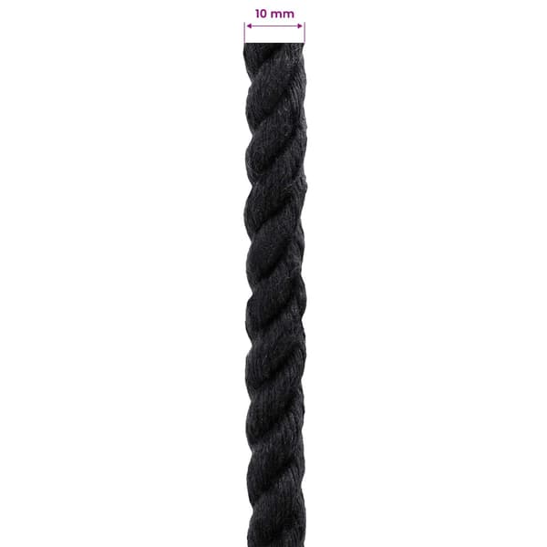 Rep Svart 1 x 1 x 2500 cm Bomull