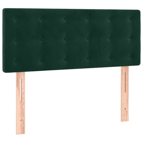 Ramsäng med madrass mörkgrön 80x200 cm sammet