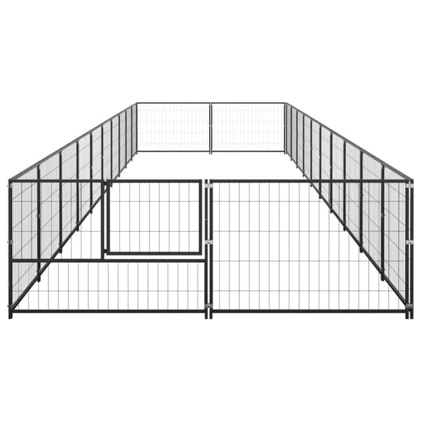 Hundgård svart 20 m² stål