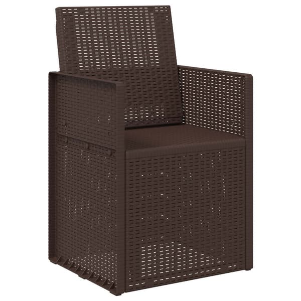 Trädgårdsmatstolar 2 pcs Brun PP