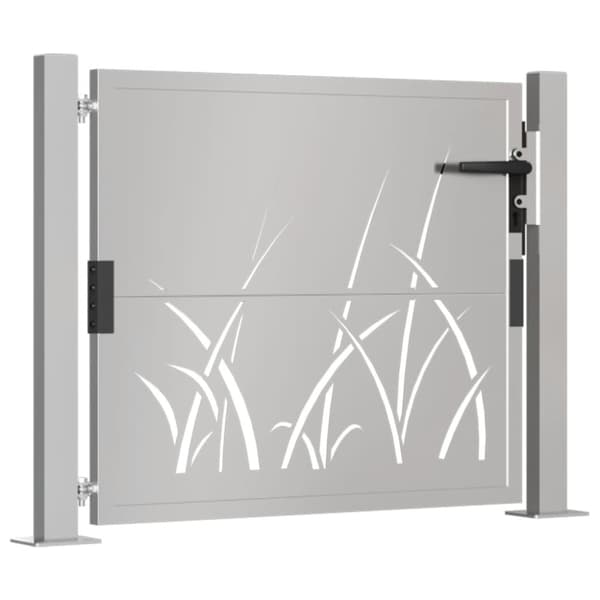 Trädgårdsgrind 100x75 cm cortenstål gräsdesign