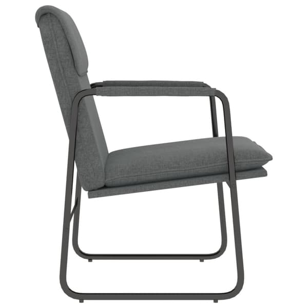Loungestol mörkgrå 55x64x80 cm tyg