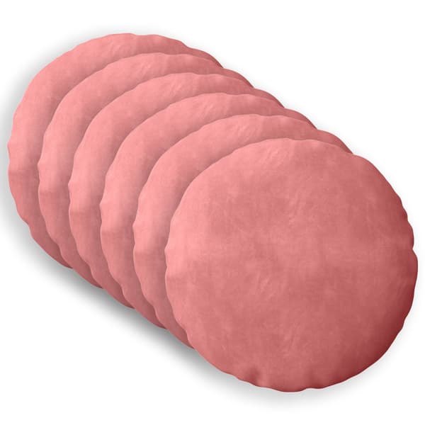 Kuddöverdrag 6 st HEERLEN Rosa Ø 50 cm Sammet