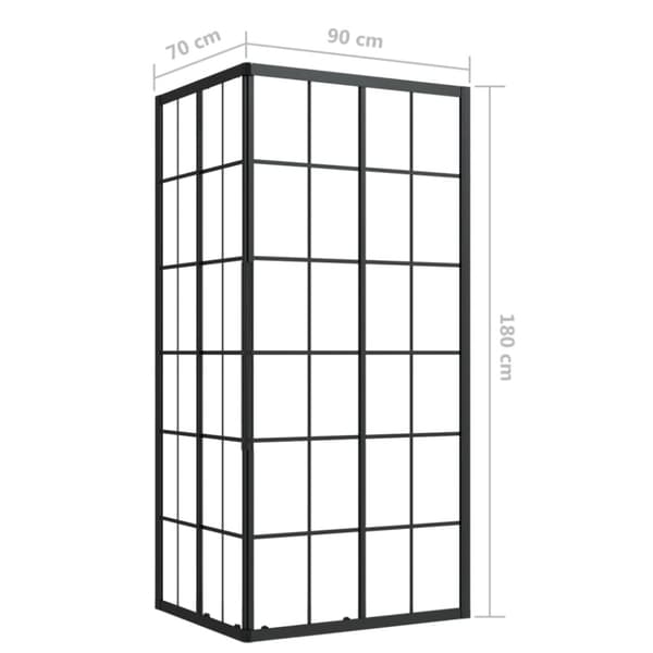 Duschvägg ESG 90x70x180 cm