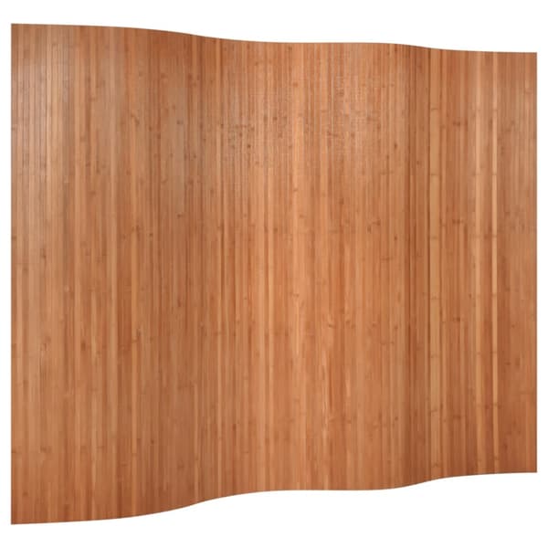 Rumsavdelare brun bredd 250 cm höjd 165 cm bambu