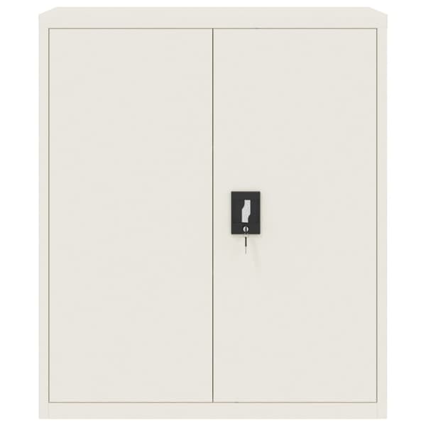 Dokumentskåp vit 90x40x105 cm stål