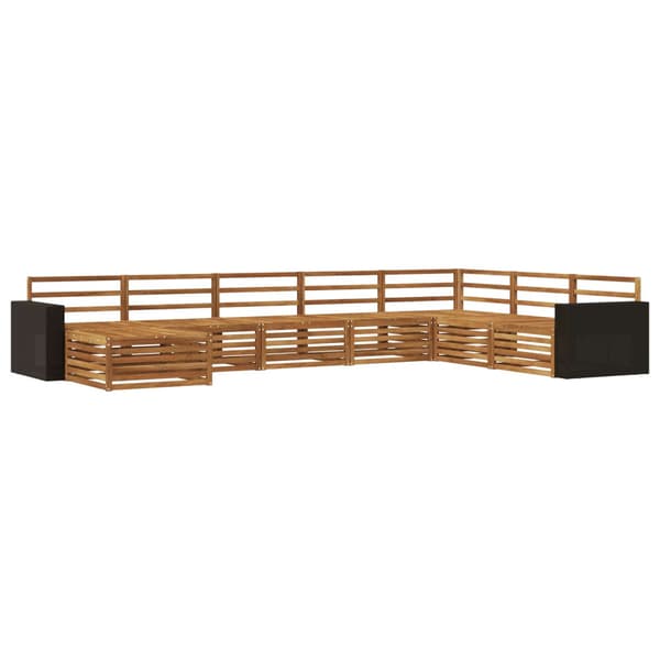 Utomhussoffset 8 pcs Naturlig