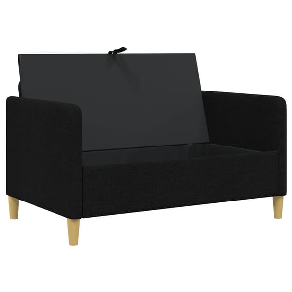 Soffa med förvaring Svart 122 x 78 x 87 cm Polyester