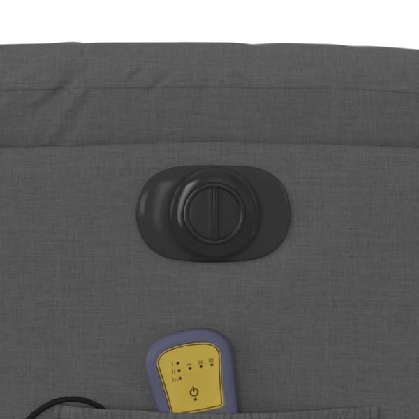 Elektrisk massagefåtölj mörkgrå tyg