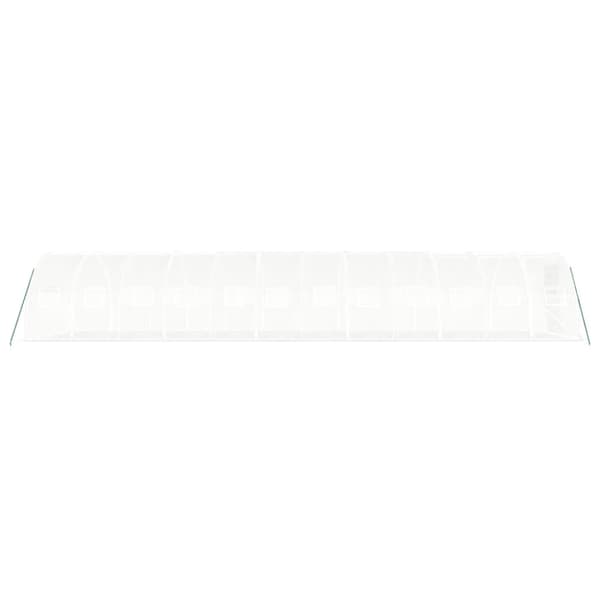Växthus med stålram vit 36 m² 12x3x2 m
