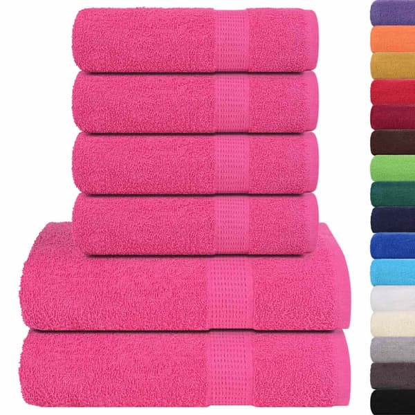 6-delat handduksset FROGN rosa 360 gsm