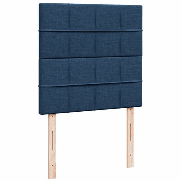 Ramsäng med madrass blå 80x200 cm tyg