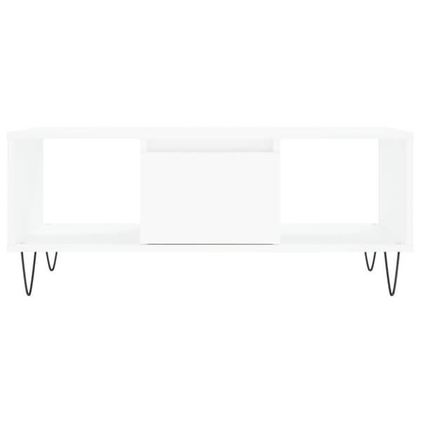 Soffbord vit 90x50x36,5 cm konstruerat trä