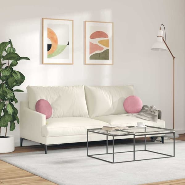Sittkuddar 2 pcs Rosa Ø30 x 13 cm Sammet