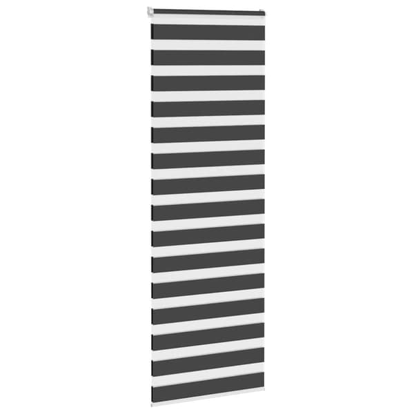 Rullgardin zebra svart 85x200 cm tyg bredd 80,9 cm polyester