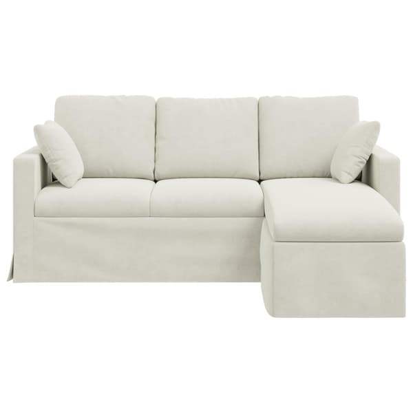 Soffa Kräm 178 x 134 x 80 cm Sammet