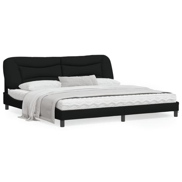 Bed Frame without Mattress "Hvar" Black 200x200 cm Fabric