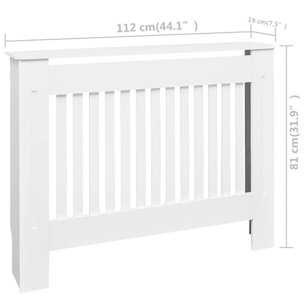 Elementskydd 2 st MDF vit 112 cm