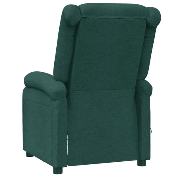 Massagefåtölj mörkgrön tyg