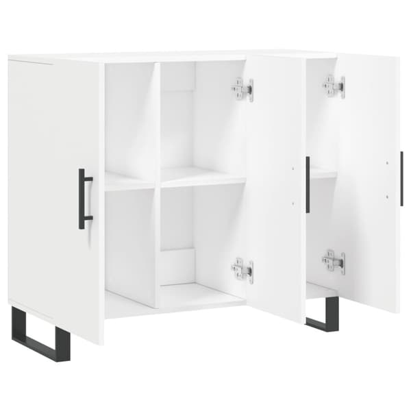 Skänk vit 90x34x80 cm konstruerat trä