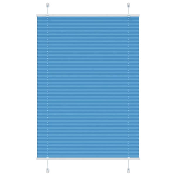 Plisserad persienn blå 75x100 cm tyg bredd 74,4 cm polyester