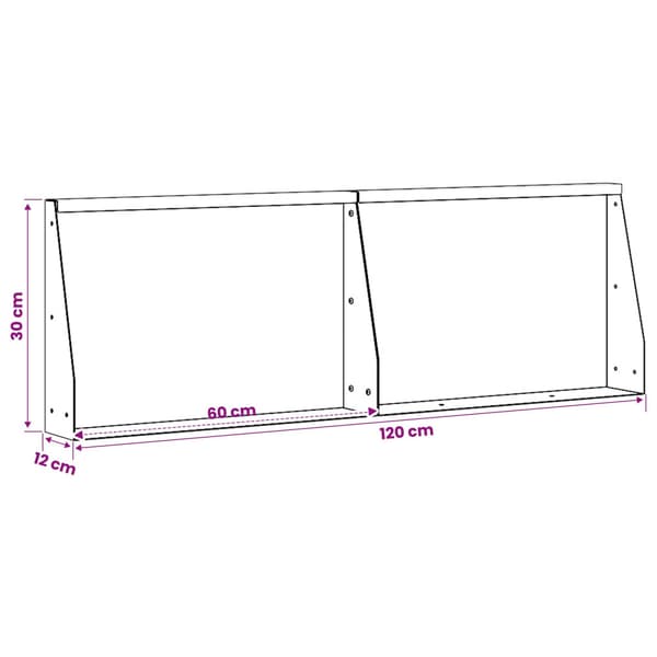 Stödvägg 2 st 60 x 12 x 30 cm Rostfritt stål Silver