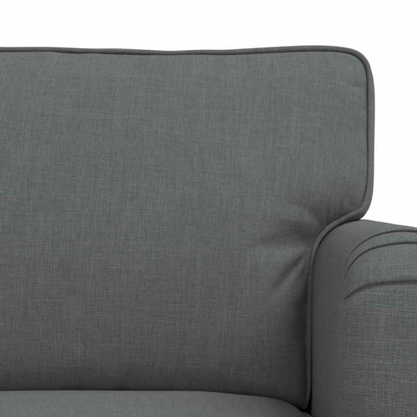 Soffset 2 pcs Mörkgrå 144 x 80 x 85 cm tyg