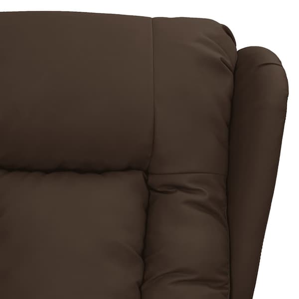 Massagefåtölj brun konstläder