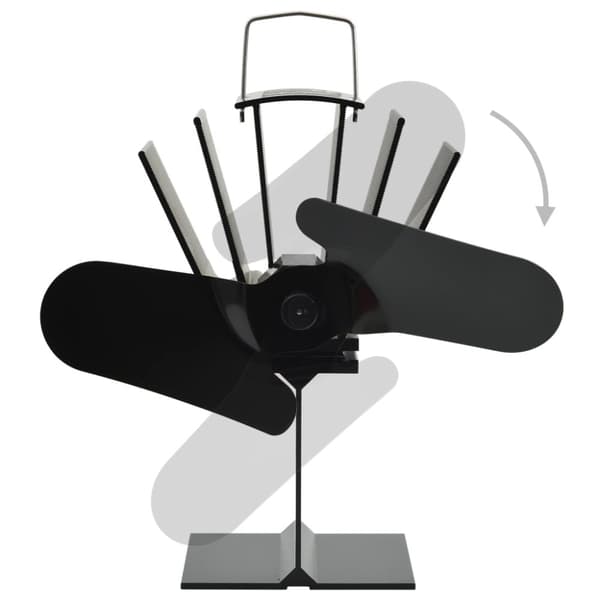 Kaminfläkt 2 blad svart