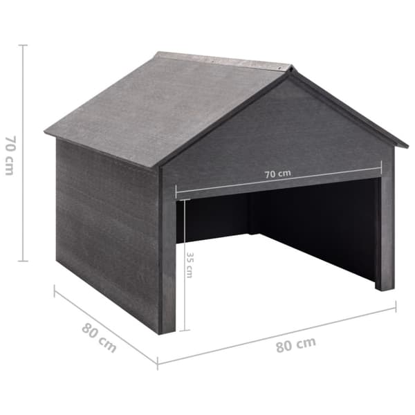 Garage för gräsklippare grå 80x80x70 cm WPC