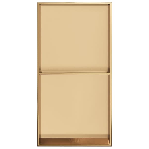 Duschnisch borstad guld 32x62x9 cm rostfritt stål