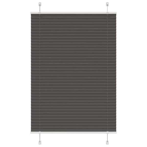 Plisserad persienn svart 85x100 cm tyg bredd 84,4 cm polyester