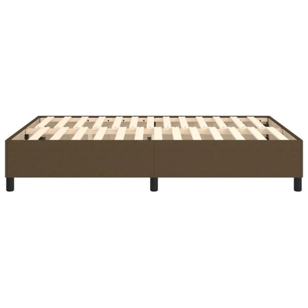 Boxspring-sängram mörkbrun 140x190 cm tyg