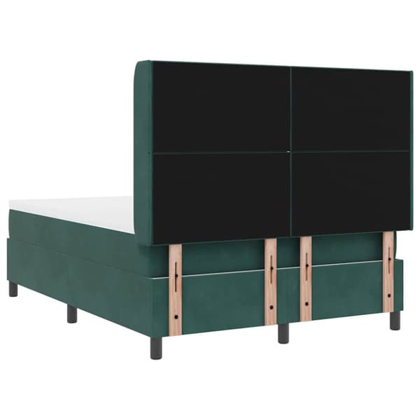 Bäddfjäder med LED-ljusslingor Grön 140 x 190 cm Sammet