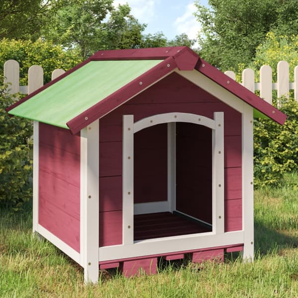 Hundgård mockabrun 65x65x61,5 cm massiv furu