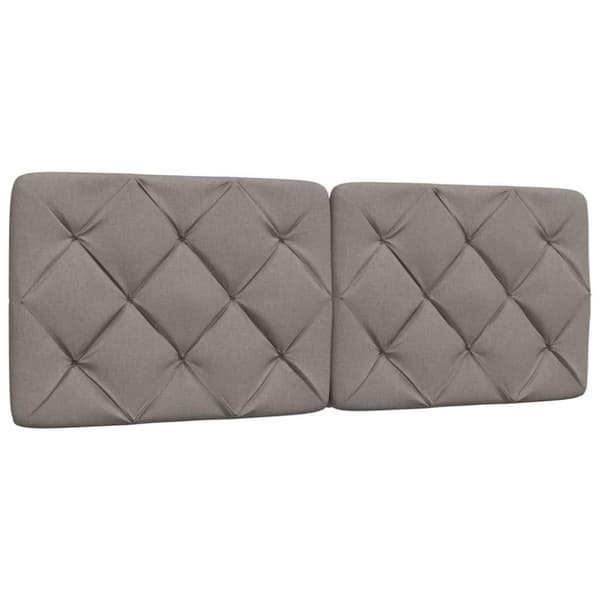 Bed Frame with LED without Mattress Taupe 120x200 cm Fabric