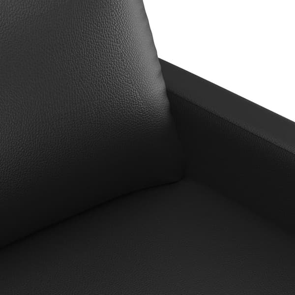 3-sitssoffa svart 180 cm konstläder