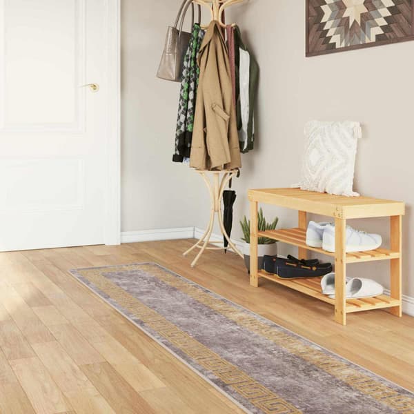 Mattlöpare MARSA Grå 50 x 400 cm Polyester och PVC