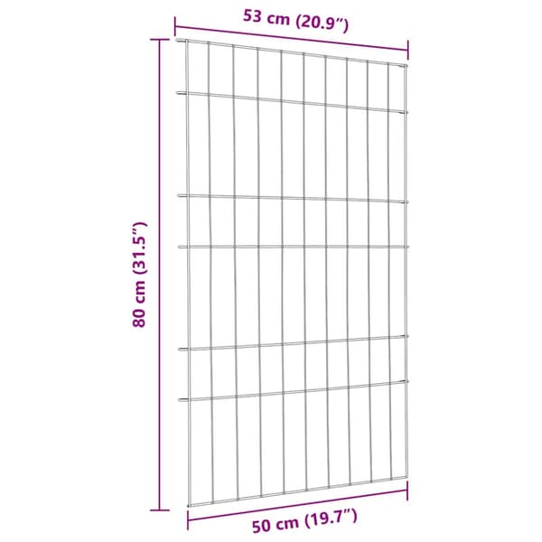 Dammskydd Set 8 pcs Grön 50 x 80 cm Stål